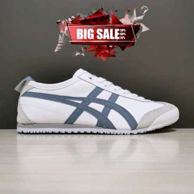 Promo Sepatu Onitsuka Tiger Mexico 66 White Light Blue 36 Diskon