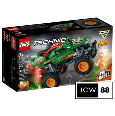 Lego 42149 Technic Monster Jam Dragon mainan mobil monster Multi