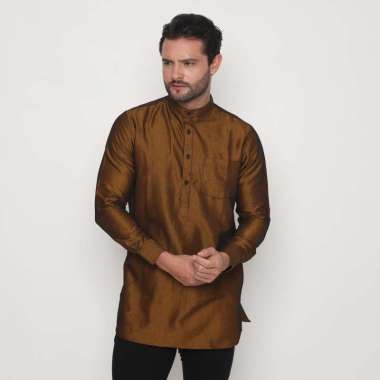 Platini Kemeja Pria Koko Kurta Shanghai Lengan Panjang Kuning 86010 L