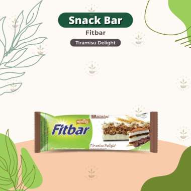 Fitbar Multigrain 22 gr - Fit Bar Snack Rendah Kalori - Snack Diet Tiramisu Delight