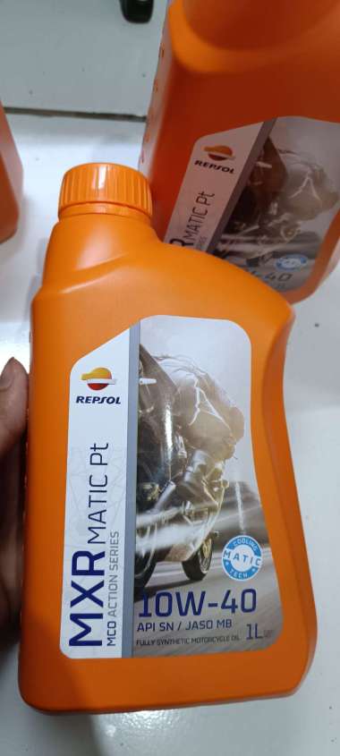 Oli Repsol MXR MATIC Pt 10W40 1L SN/MB untuk motor matic
