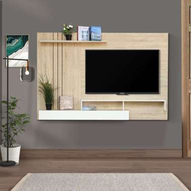 Kirana Wall Unit Kayu Rak TV Gantung Buffet TV Backdrop TV Modern Minimalis - TALLINN SC Sonoma Crea