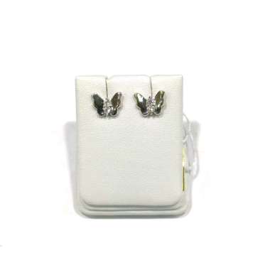 Anting Tusuk Kupu-kupu Butterfly Emas Putih 750