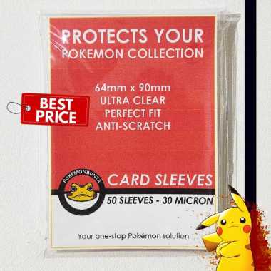 Pokemon Bunta Card Sleeves 30 Micron Plastik Pelindung Kartu TCG 50PCS