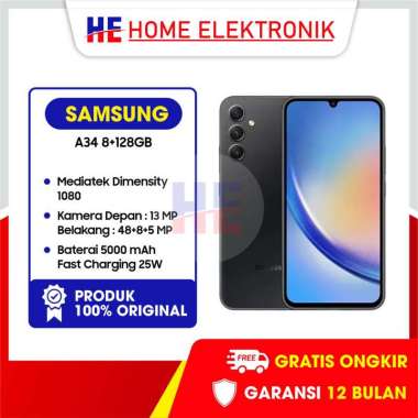 SAMSUNG A34 5G 8/128GB Garansi Resmi 1 Tahun samsung a34 5g 8/128gb Awesome Silver