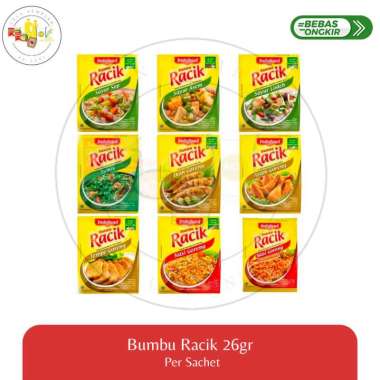 Bumbu Racik Indofood Nasi Goreng, Ayam Goreng dan Tempe Goreng 26gr Tempe Goreng