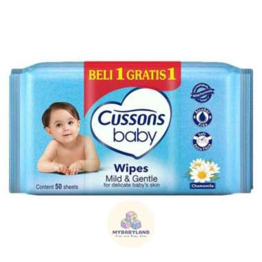 Cussons Baby Wipes 45pcs / Tissue Basah Bayi / Tisu Basah Cusson Beli 1 Gratis 1 - Ganti Popok CS Ba