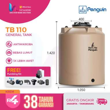 Toren Air Penguin TB110 Tangki Air Plastik 1050 L Tandon TB 110 biru Serang