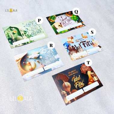 KARTU UCAPAN LEBARAN MOTIF UNIK IDUL FITRI UCAPAN EID Untuk Hampers Lebaran/Ramadhan Motif L