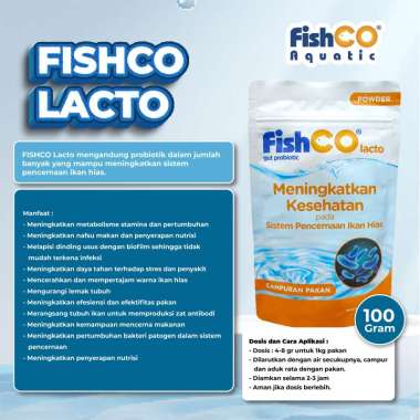 FISHCO Aquarium Probiotik Lacto Campuran Pakan - Bakteri Starter 100gr