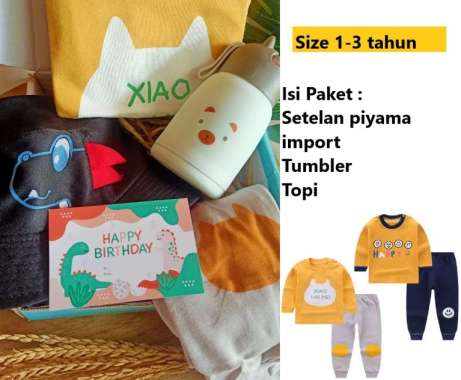 kado bayi Laki-laki 2-3 Tahun / Hadiah Ulang Tahun Anak Cowok 2 Tahun Kuning