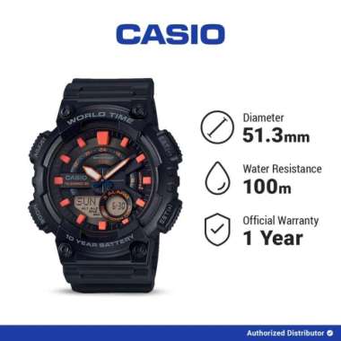 Casio AEQ-110W-1A2VDF-R Jam Tangan Pria Analog Digital