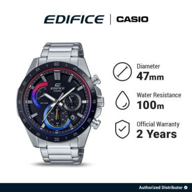 Casio Edifice EFR-573HG-1AVUDF Jam Tangan Pria Chronograph Stainless Steel Hitam 47mm