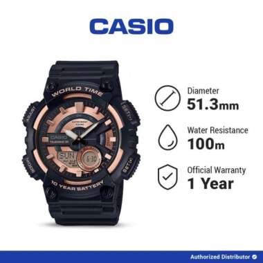Casio AEQ-110W-1A3VDF-R Jam Tangan Pria Analog Digital