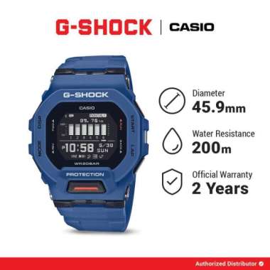 Casio G-Shock GBD-200-2DR Jam Tangan Digital Pria Hitam Biru 45.9mm