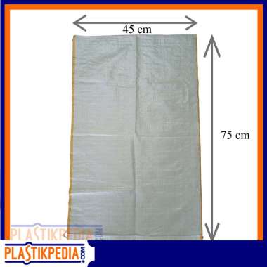 Karung Beras Plastik 25 Kg - Ukuran 45x75 cm (Isi 50 pcs) putih