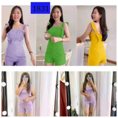 1831 Crop Top/One Set/Setelan Crop Top/Setelan Celana/Korea Fanta - M