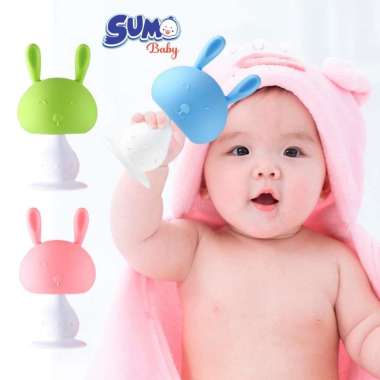 Mainan Gigitan Anak Bayi Teether Rattle Silikon Bunyi Bola Kerincing Kuning