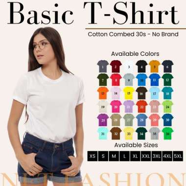 KAOS POLOS WANITA SOFT COTTON COMBED 30s KAOS PENDEK REGULER FIT M