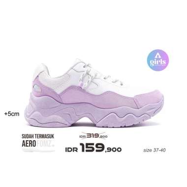Aerostreet 37-40 Aurora Lilac Lilac Putih - Sepatu Sneakers Casual Sport Pria Wanita Aero Street 39