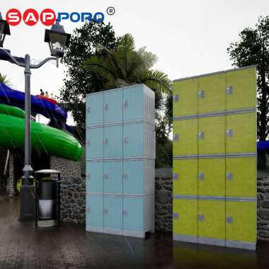 SAPPORO INCHEON - Loker ABS Outdoor 12 Pintu | ABS Locker 12 Doors Light Blue