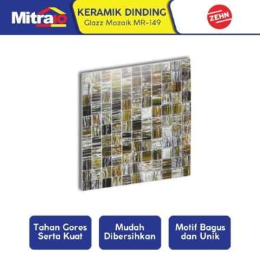 Zehn Keramik Dinding Dapur Glass Mozaik MR-149 30x30 Cm Coklat Multicolor -