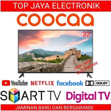 LED TV COOCAA 32 INCH SMART DIGITAL TV NEW SERIES PACKING KAYU