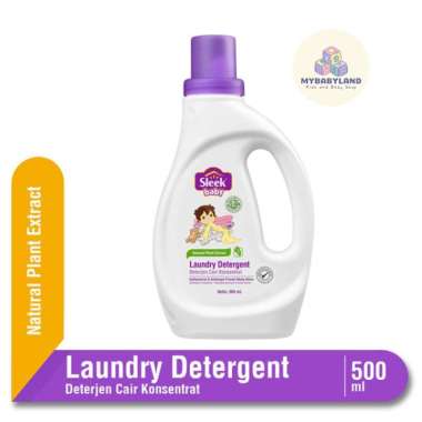 SLEEK Laundry Detergent / Detergen Cair Baju Bayi / Sabun Cair Baju Bayi | 450ml | 500ml Laundry 500