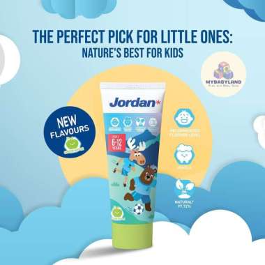 Jordan Toothpaste / Odol / Pasta Gigi Bayi dan Anak | Oral Care Toothpaste | Step 1 (0-5 years) | St