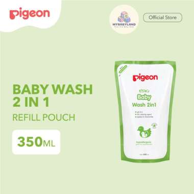PIGEON Baby Wash 2in1 Chamomile | Shampoo & Sabun Cair Bayi / Sabun Mandi | 600ml PG Body Wash 350ml