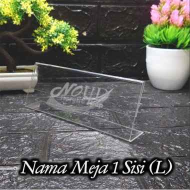 Papan Nama Meja Akrilik / acrylic name desk 7x20cm 1 Sisi