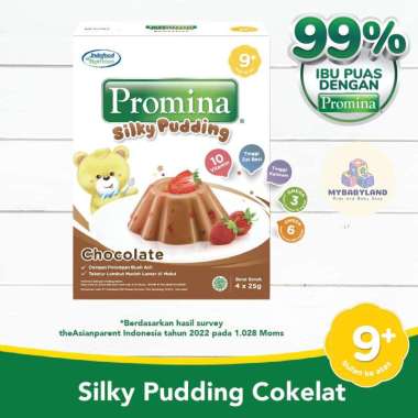 Promina Silky Pudding 8-9bln++ | Pudding 100 gr | Silky Pudding Strawberry | Silky Pudding Chocolate