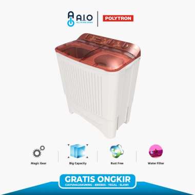 POLYTRON - MESIN CUCI 2 TABUNG 7 KG - PWM 7072 PROMO GRATIS ONGKIR