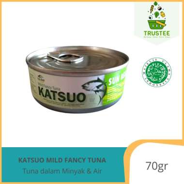 SunBell Tuna Katsuo Mild Fancy / Tuna Chunk in Oil Kaleng Halal 70gr