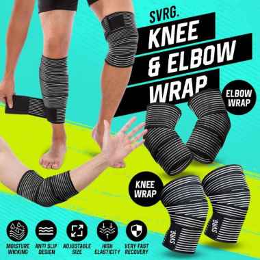 SVRG. Adjustable Knee & Elbow Wrap - Deker Pelindung Siku & Lutut Knee Wrap