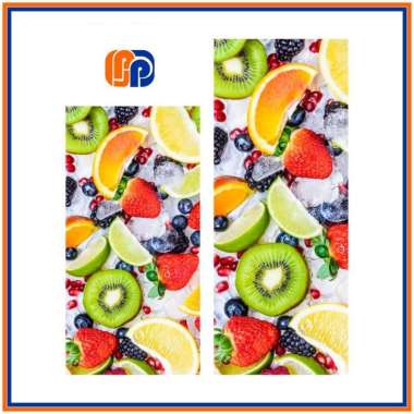 [01-08] STIKER KULKAS 1 PINTU DAN 2 PINTU MOTIF BUAH-BUAHAN Buah 02 1 Pintu