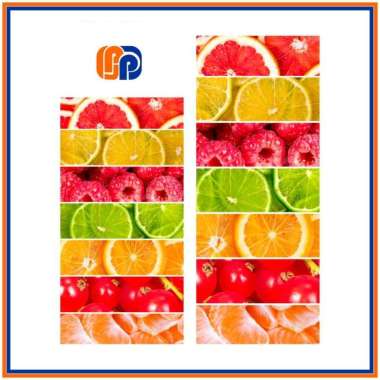 [01-08] STIKER KULKAS 1 PINTU DAN 2 PINTU MOTIF BUAH-BUAHAN Buah 05 1 Pintu