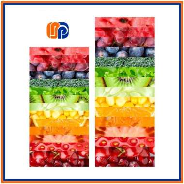 [01-08] STIKER KULKAS 1 PINTU DAN 2 PINTU MOTIF BUAH-BUAHAN Buah 06 1 Pintu