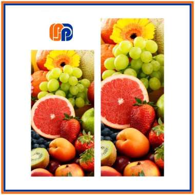 [01-08] STIKER KULKAS 1 PINTU DAN 2 PINTU MOTIF BUAH-BUAHAN Buah 07 2 Pintu Jumbo
