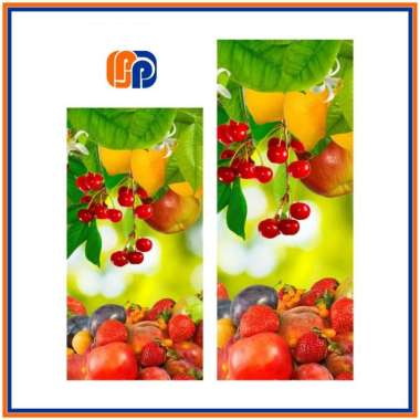 [01-08] STIKER KULKAS 1 PINTU DAN 2 PINTU MOTIF BUAH-BUAHAN Buah 08 1 Pintu