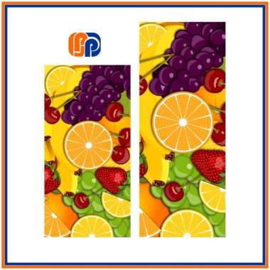 [09-16] STIKER KULKAS 1 PINTU DAN 2 PINTU MOTIF BUAH-BUAHAN Buah 09 2 Pintu Std