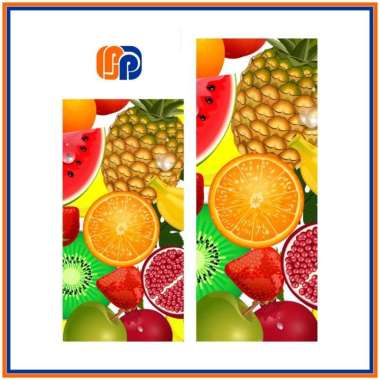 [09-16] STIKER KULKAS 1 PINTU DAN 2 PINTU MOTIF BUAH-BUAHAN Buah 11 1 Pintu