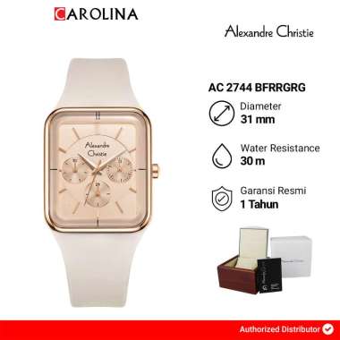Jam Tangan Wanita Alexandre Christie Passion AC 2744 BFRRGRG Rose Gold Dial Rose Gold Rubber Strap [
