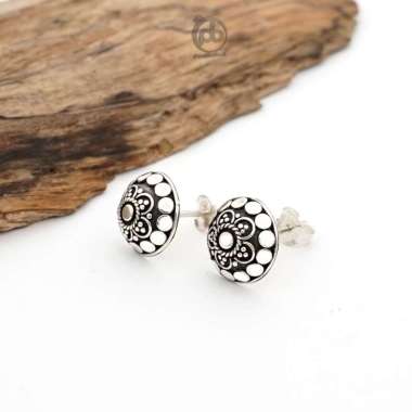 Anting Stud Wanita Perak Bali 925 Simple Plong Armadila