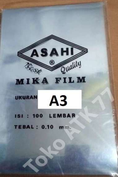 Plastik Mica Mika Film Bening Ukuran Besar A3 dijual per 10 lembar READY STOCK