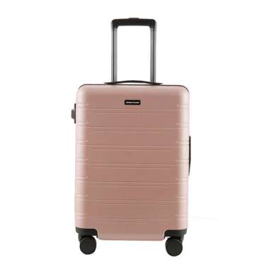 Navy Club Cessna Koper Frame Hardcase - Fiber PC 4 Roda Putar TSA Lock - Size 24 Inch Rose Gold