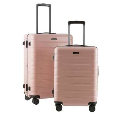 Navy Club Cessna Koper Frame Hardcase - Fiber PC 4 Roda Putar TSA Lock - Size Size 20+24 Inch Rose G