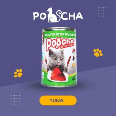 POOCHA KALENG 400GR 400 GR GRAM MAKANAN KUCING BASAH Tuna