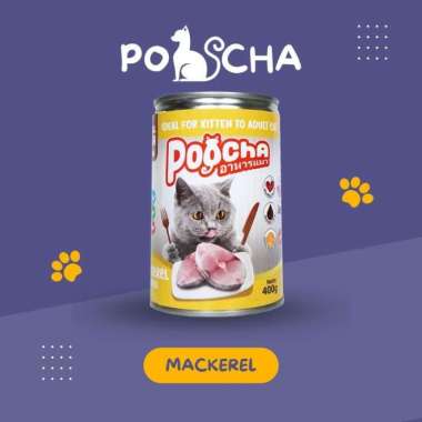 POOCHA KALENG 400GR 400 GR GRAM MAKANAN KUCING BASAH Mackerel