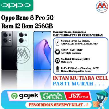 Oppo Reno 8 Pro 5G Ram 12 Rom 256GB Glazed Black